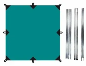 Tramp Тент 3 x 3 м (укрывной) зеленый цвет со стойками