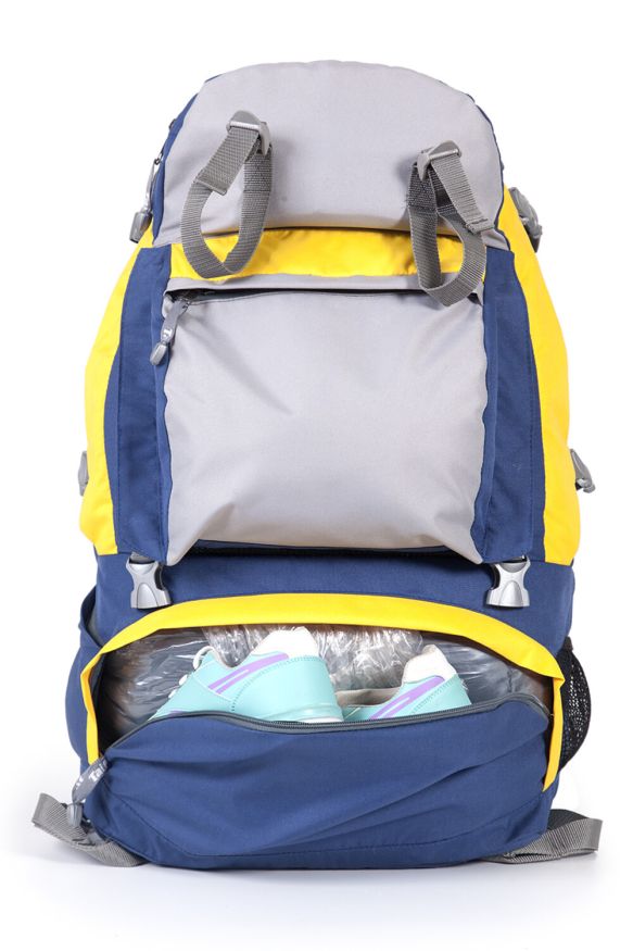 Рюкзак туристический Кайтур 2, синий-желтый, 65 л, ТАЙФ