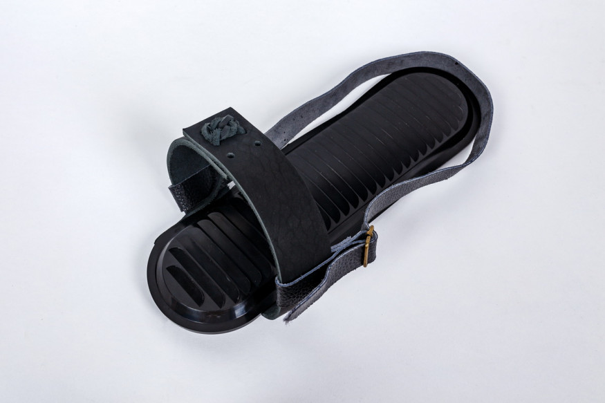 Комплект креплений: амортизатор, носковой и пяточный ремень (кожа)